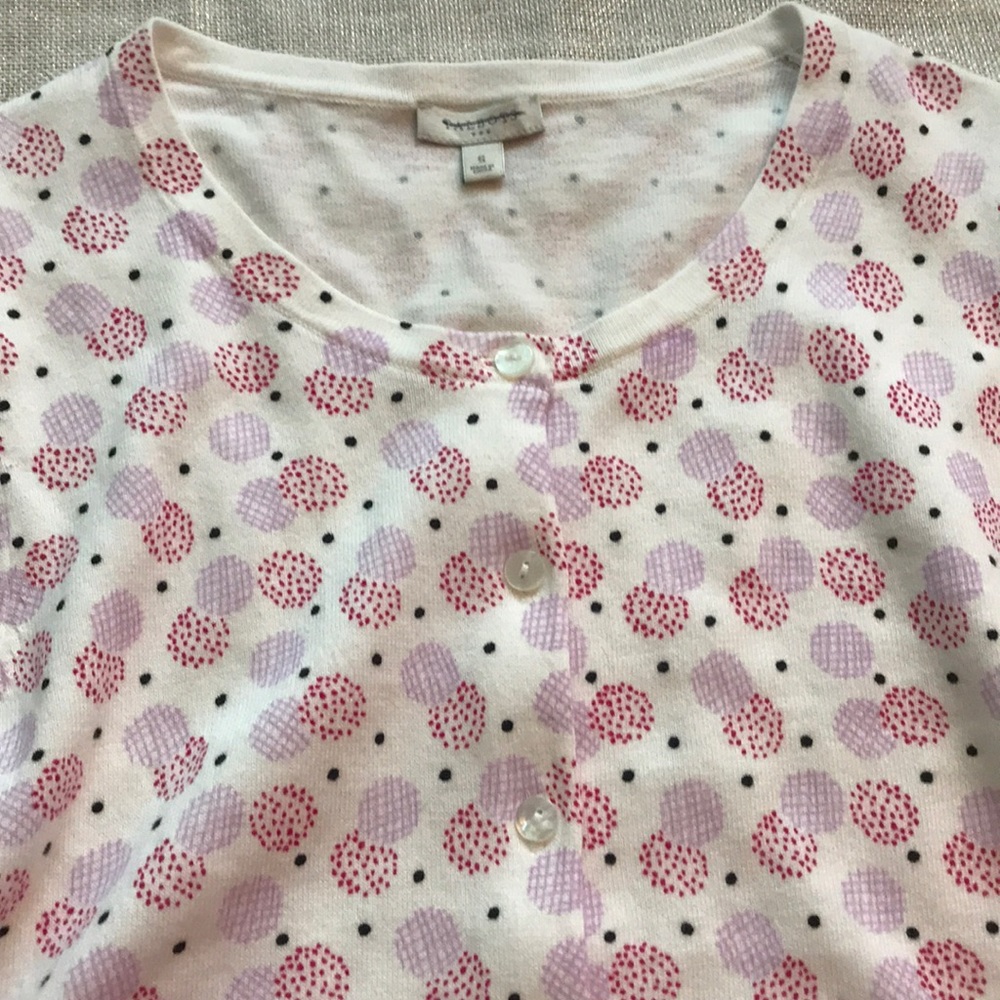 TALBOTS DOTS CARDIGAN - S - NEW - Picture 5 of 8